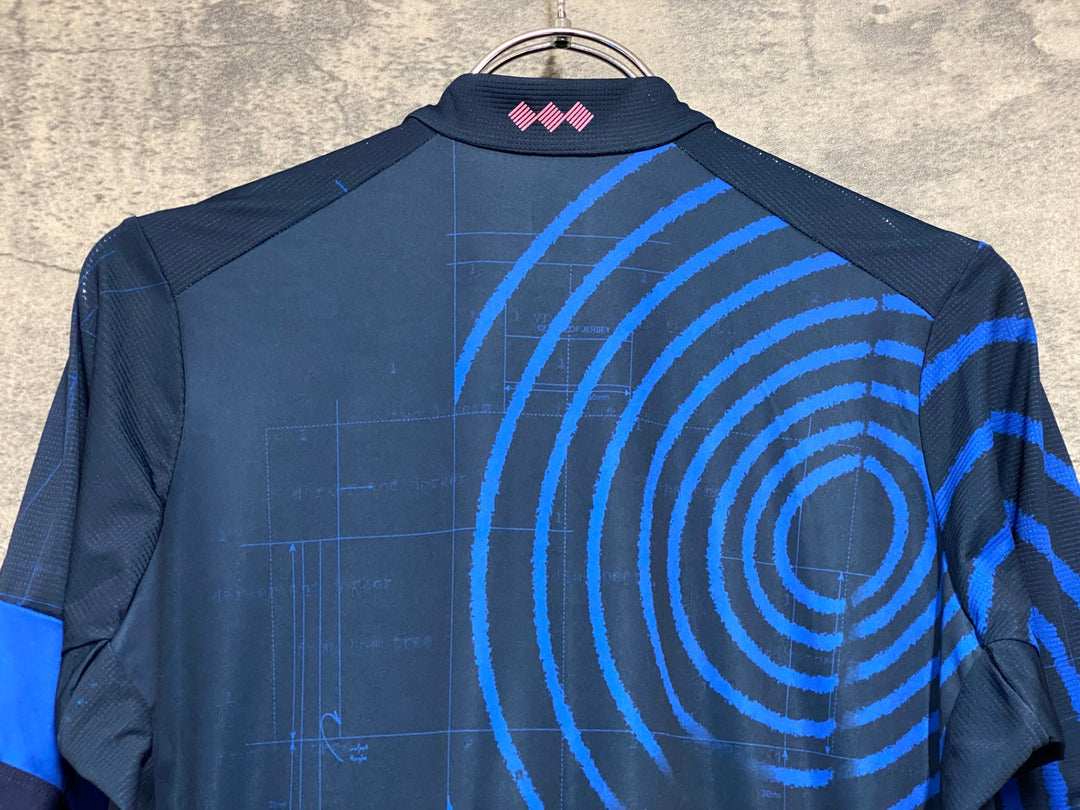 JK662 ラファ Rapha EF PRO TEAM TRAINING JERSEY 半袖 サイクルジャージ ネイビー ピンク M 毛玉あり