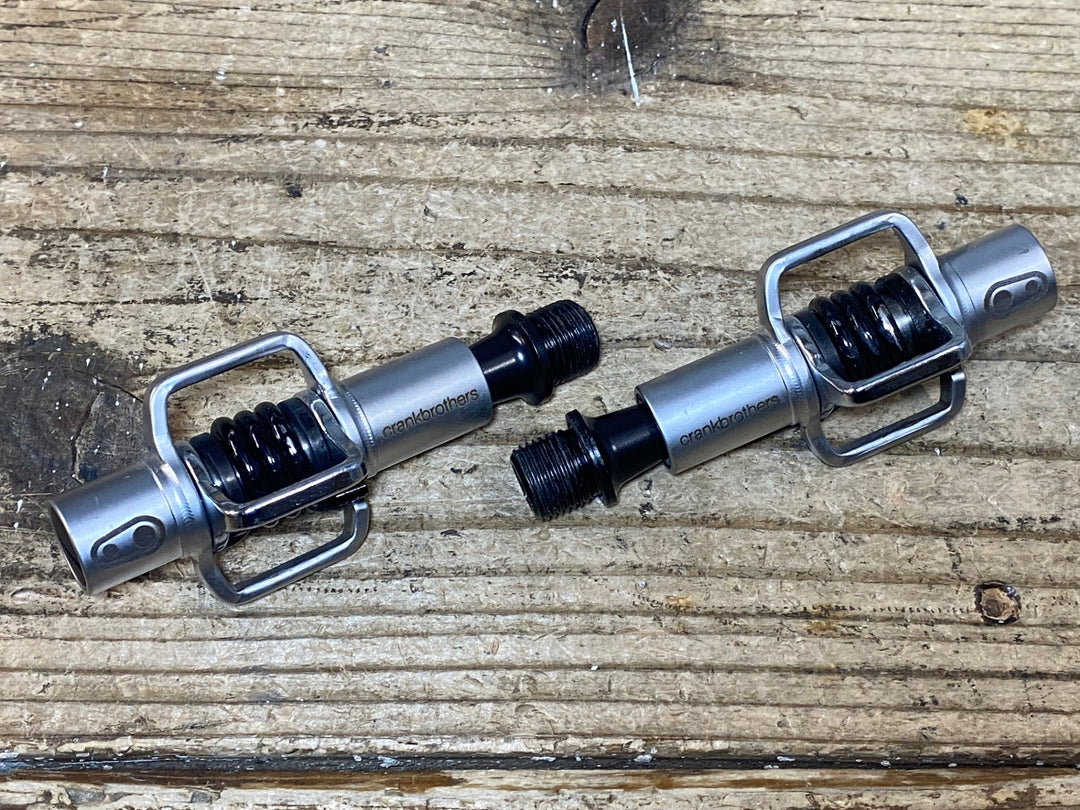 JV024 クランクブラザーズ CRANKBROTHERS エッグビーター EGGBEATER1 ビンディングペダル スチールシャフト 黒シルバー