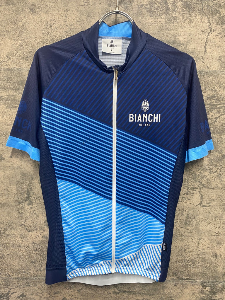 JO269 ビアンキ Bianchi 半袖 サイクルジャージ 紺 青 L – BICI AMORE