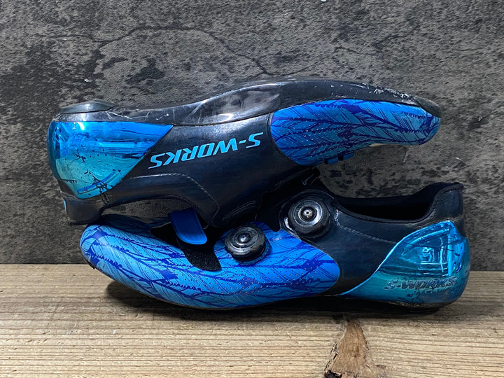 KP334 スペシャライズド SPECIALIZED S-WORKS RD 6 ビンディングシューズ 青 EU42 Fight Then Flight