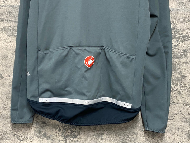 JY244 カステリ CASTELLI PERFETTO RoS 2 JACKET 長袖 サイクルジャケット カーキ S 裏起毛