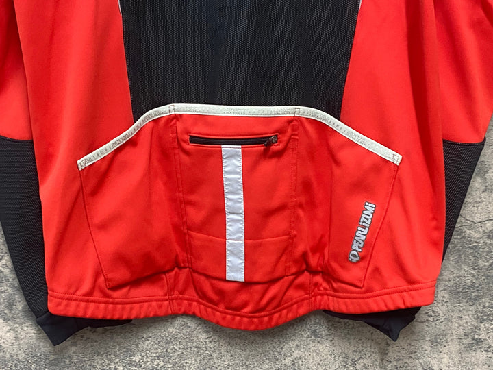 KK061 パールイズミ PEARL iZUMi サイクルジャケット 黒赤 XL 裏起毛 WIND BREAK