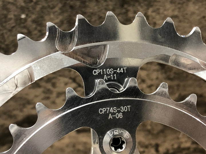 JY543 スギノ SUGINO OX IDS24 クランクセット シルバー 44/30T 172.5mm