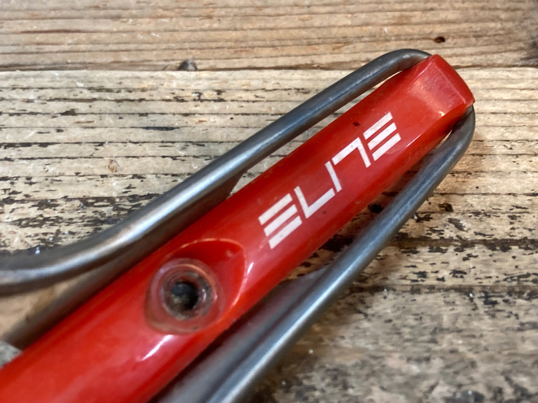 JS140 エリート ELITE MOREO INOX ステンレス ボトルケージ 赤 2個セット