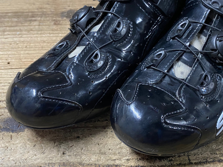 KM086 シディ SIDI WIRE CARBON ビンディングシューズ 黒 EU41 3穴