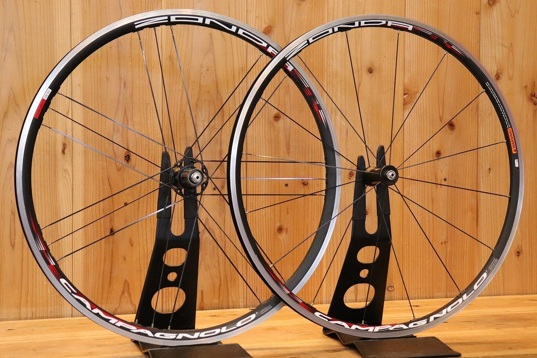 カンパニョーロ CAMPAGNOLO ゾンダ ZONDA  アルミ クリンチャー ホイールセット シマノ 11S/12S ナローリム 15C 【芦屋店】