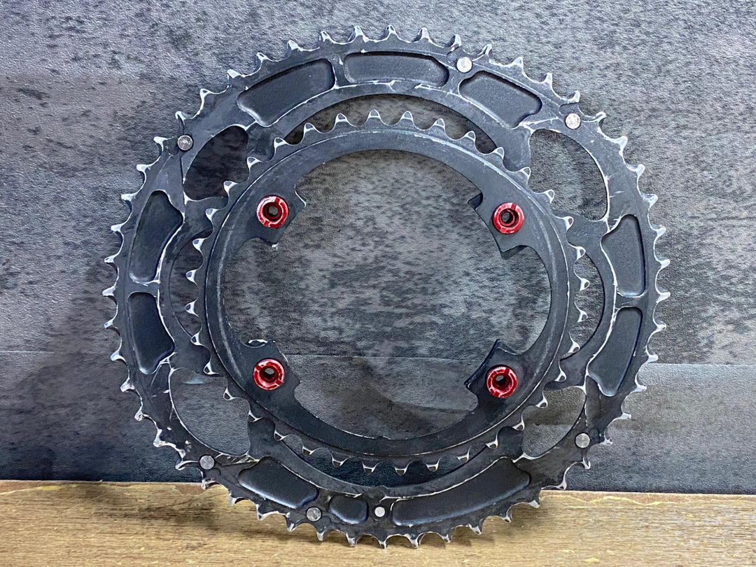 JY414 ライデア RIDEA POWERRING チェーンリング 52/36T BCD110 4H ※削り加工ありのためジャンク