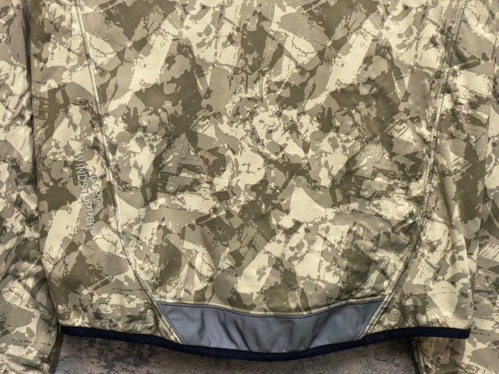 JO043 ゴア GORE BIKE WEAR 長袖 フーディ サイクルジャケット 茶 迷彩 M 裏起毛 GORE WINDSTOPPER