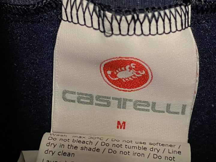 JP774 カステリ CASTELLI ビブタイツ 紺 M 裏起毛