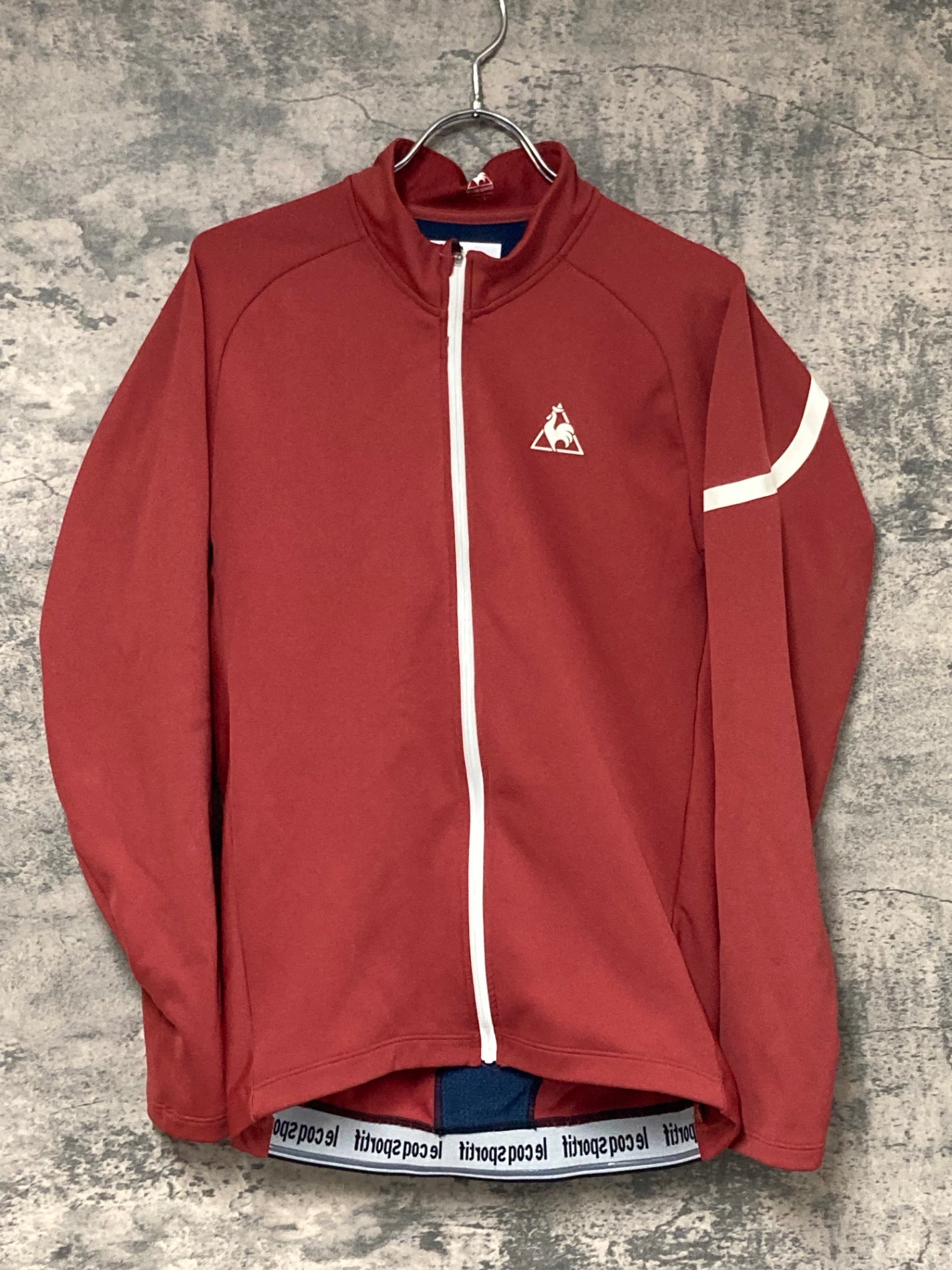 JW077 ルコックスポルティフ le coq sportif 長袖 サイクルジャージ 赤