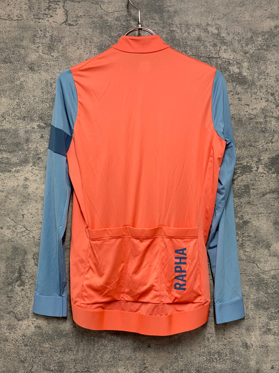 KC760 ラファ Rapha LONGSLEEVE JERSEY 長袖 サイクルジャージ オレンジ 水色 M