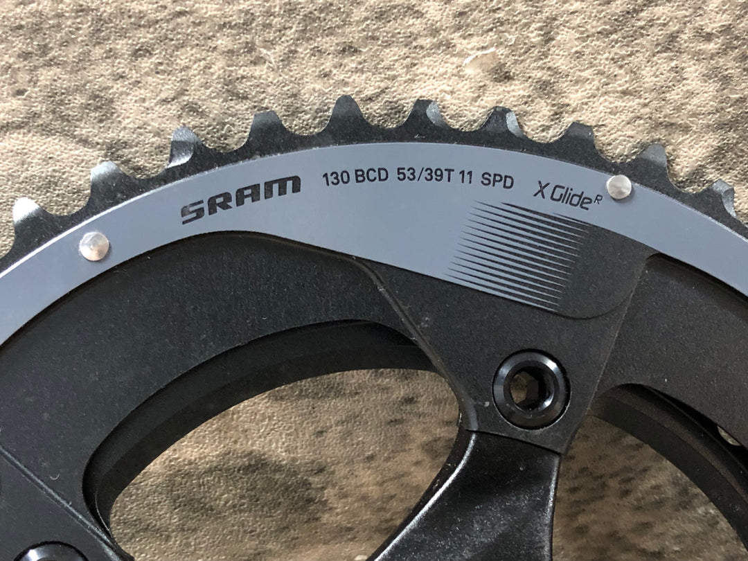 JS277 スラム SRAM FORCE 22 カーボン クランクセット 175mm BB30 XGide R 53/39T 130BCD ※アーム変形エラー品