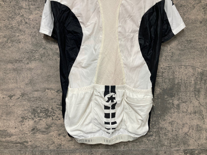 JQ967 アソス ASSOS SS.MILLE 半袖 サイクルジャージ 白 赤 S