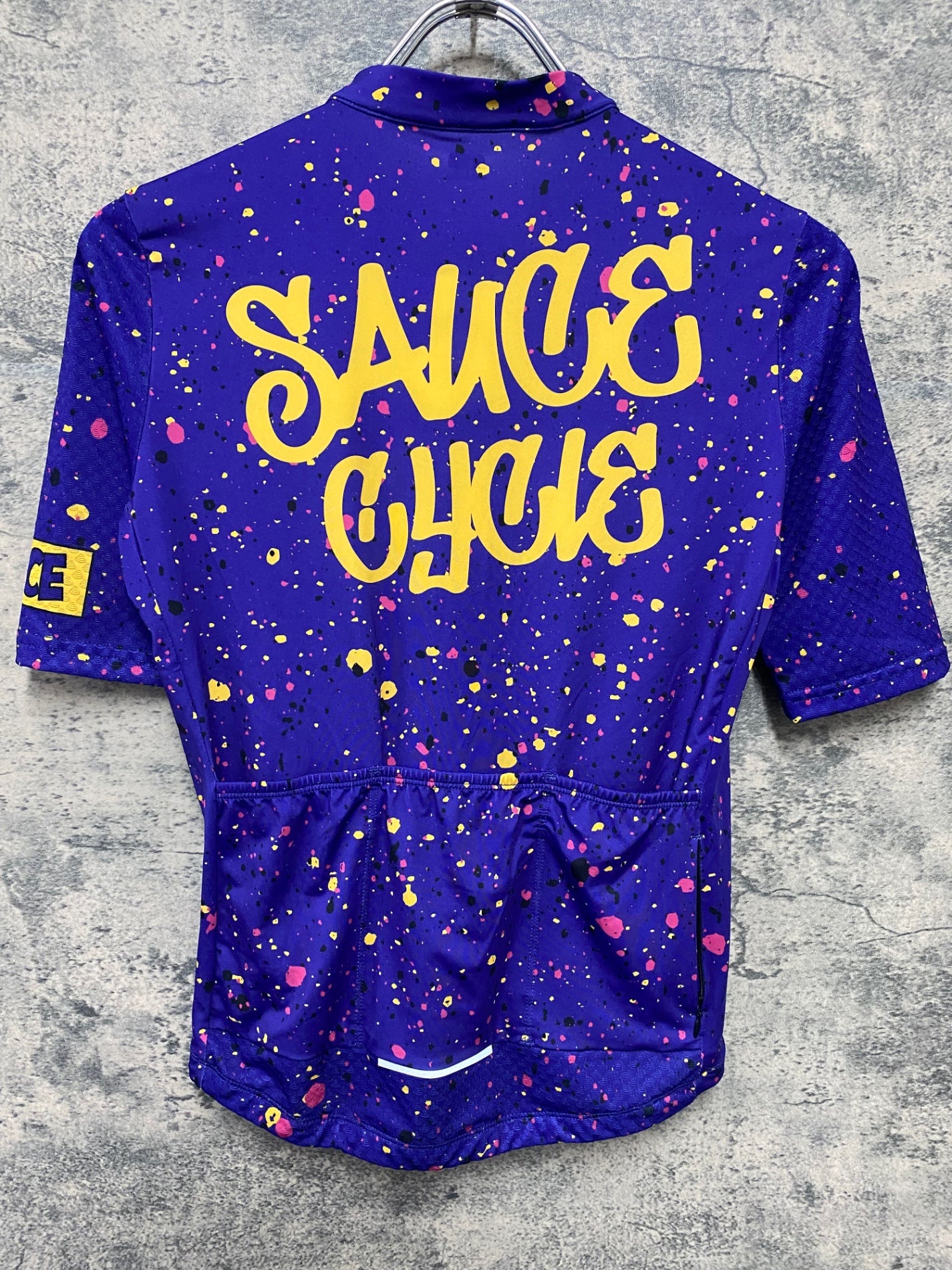 JO265 ソースサイクル SAUCE CYCLE 半袖 サイクルジャージ 紫 XS