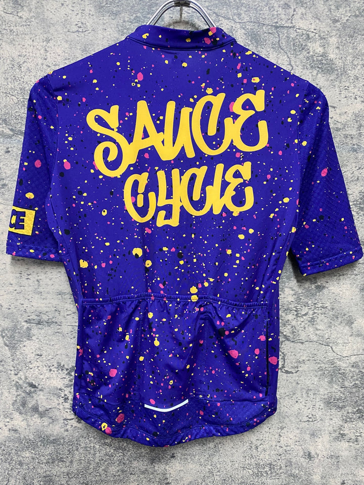 JO265 ソースサイクル SAUCE CYCLE 半袖 サイクルジャージ 紫 XS