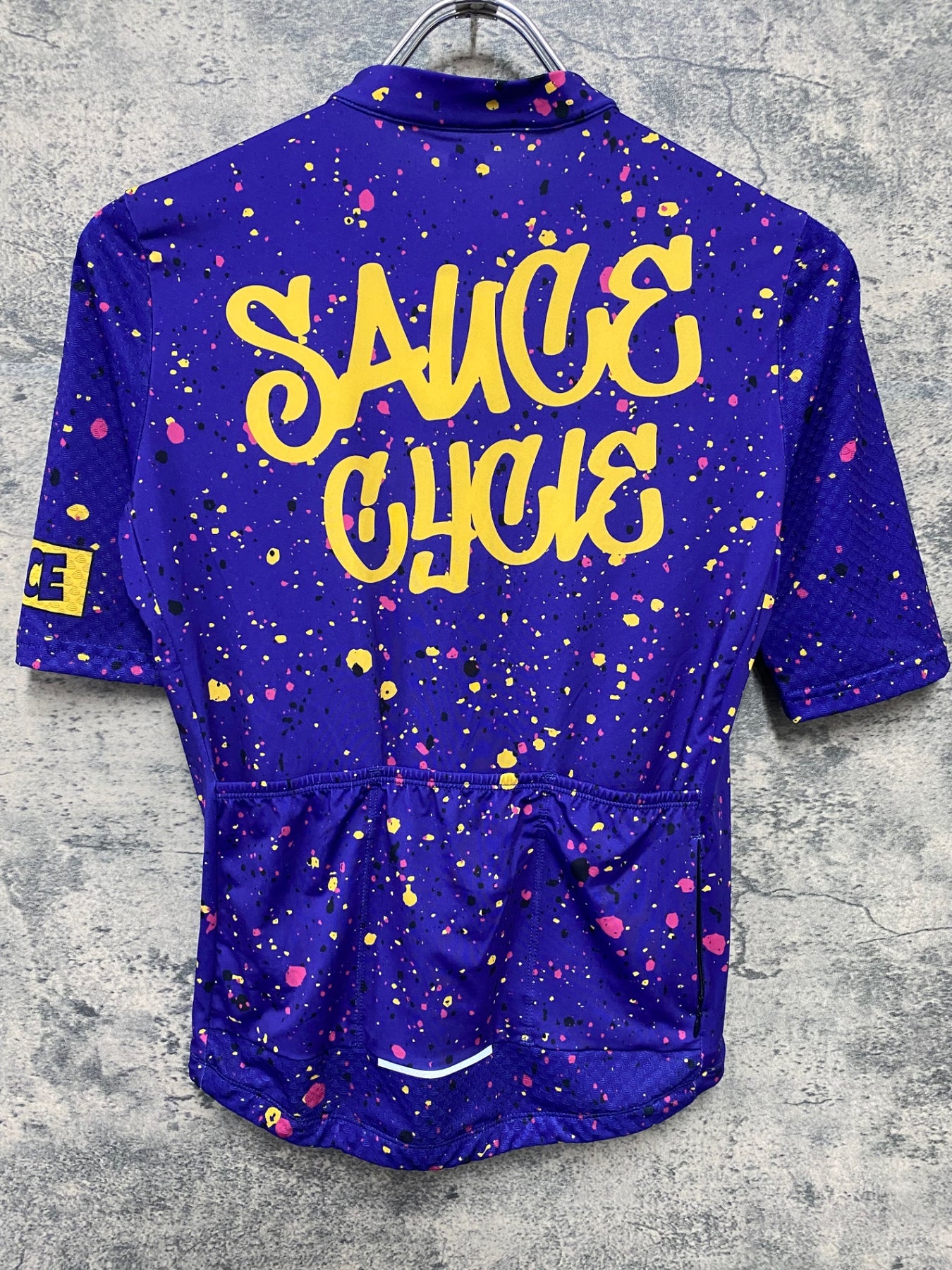 JO265 ソースサイクル SAUCE CYCLE 半袖 サイクルジャージ 紫 XS