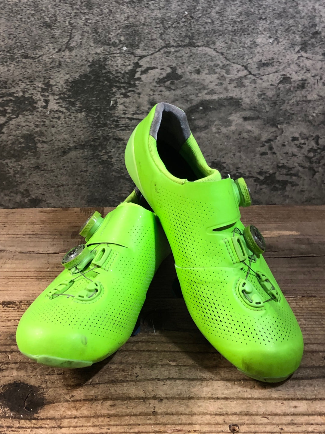 KI032 シマノ SHIMANO SH-RC901 ビンディングシューズ SPD-SL EU42 蛍光イエロー
