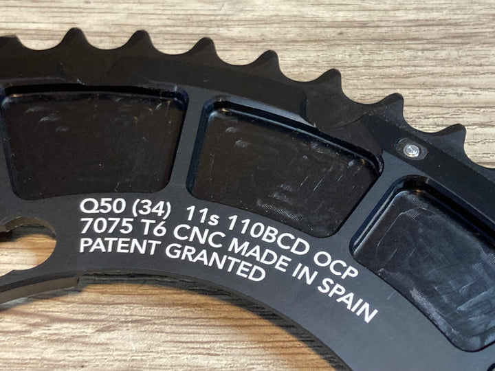 JR685 ローター ROTOR CARBON Q-RINGS 50T 楕円チェーンリング BCD110 アウターリング