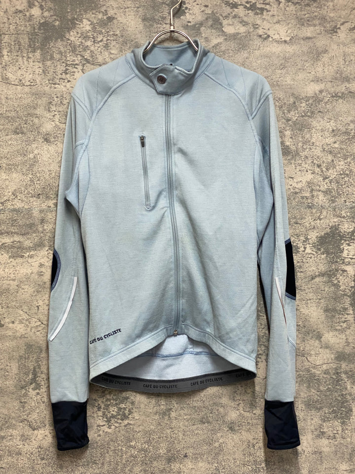 JN006 カフェドシクリステ Cafe du Cycliste YOLANDE MEN 長袖 サイクルジャージ 水色 S