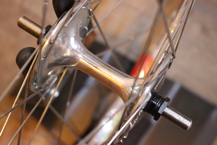 アラヤ ARAYA ゴールド GOLD リム / シマノ SHIMANO デュラエース DURA-ACE HB-7600 ハブ アルミ チューブラー ピスト ホイールセット 【名古屋店】