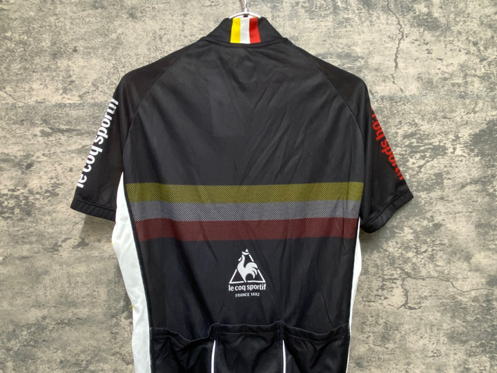 JI951 ルコックスポルティフ le coq sportif 半袖 サイクルジャージ 黒 白 M