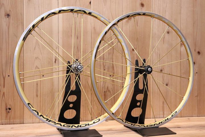 カンパニョーロ CAMPAGNOLO シャマル ウルトラ SHAMAL ULTRA GOLD アルミ クリンチャー ホイールセット カンパ11/12S ナローリム 15C 【芦屋店】