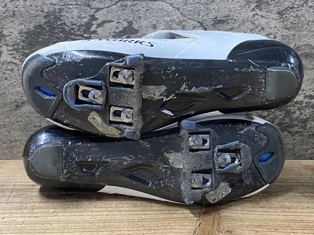 KE239 スペシャライズド SPECIALIZED S-WORKS Ares ビンディングシューズ 3穴 BOA Li2 BD 白黒 EU42 ※ガリ傷