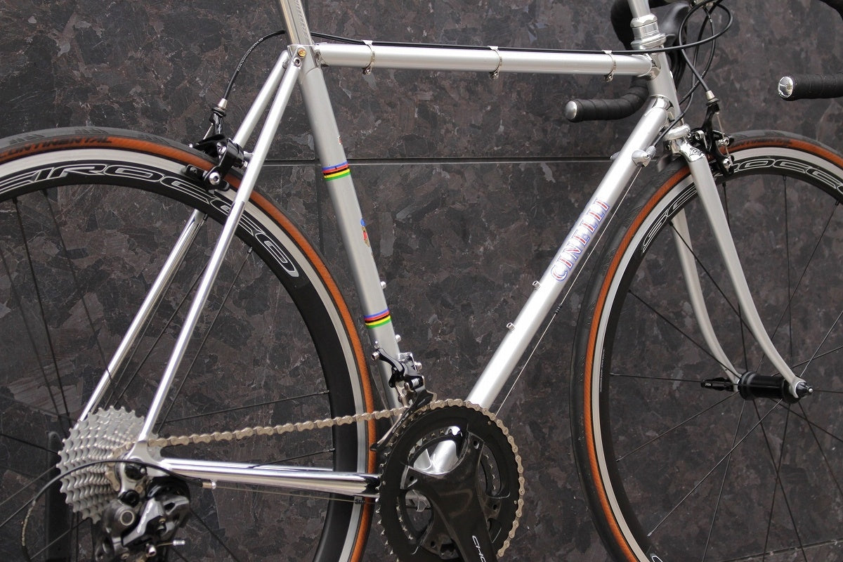 チネリ CINELLI スーパーコルサ SUPER CORSA VINTAGE カンパニョーロ コーラス 12S SCIROCCO 17C クロモリ  ロードバイク 【福岡店】