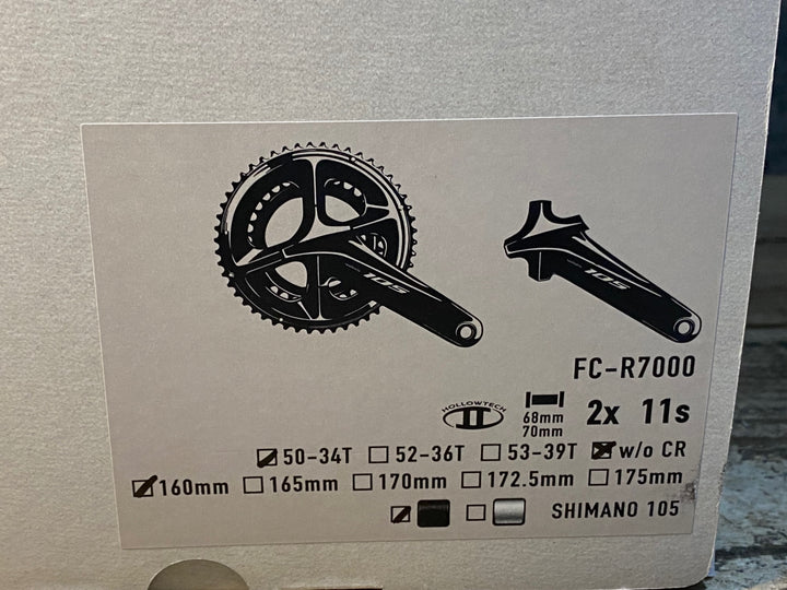 JR611 シマノ SHIMANO 105 FC-R7000 クランクセット 50/34T 160mm