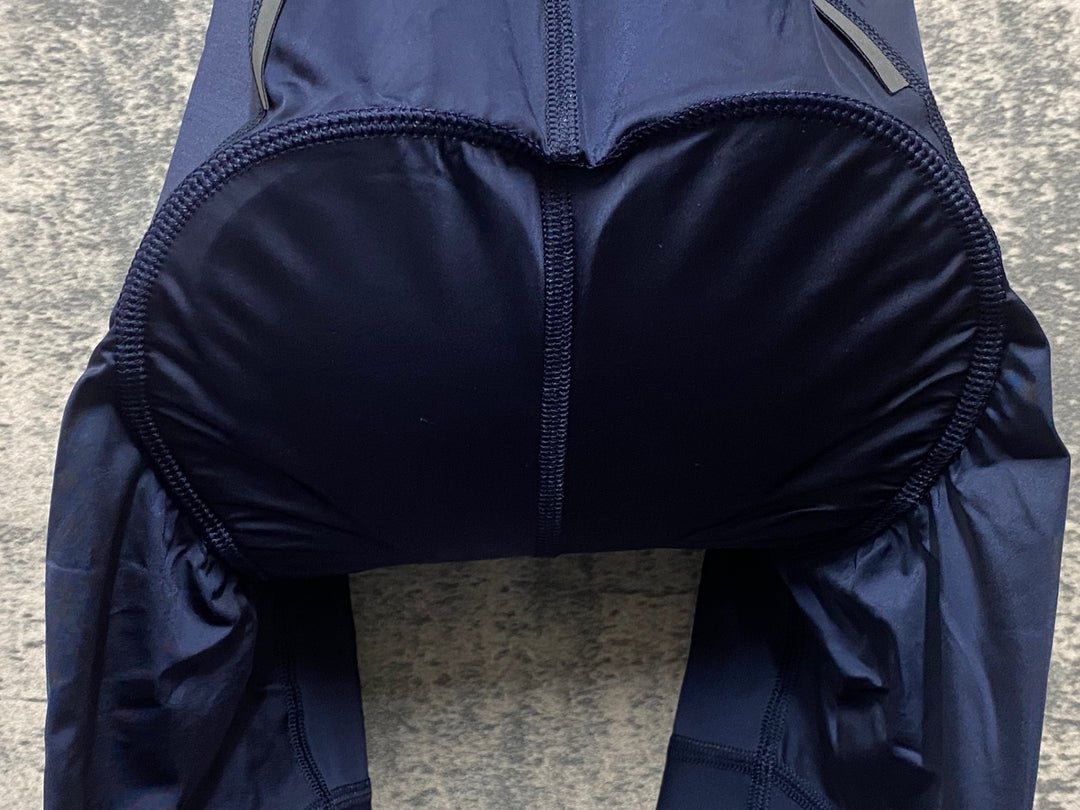 JE266 ラファ Rapha SOUPLESSE FLYWEIGHT BIB SHORTS ビブショーツ ダークネイビー オレンジ レディース XXS