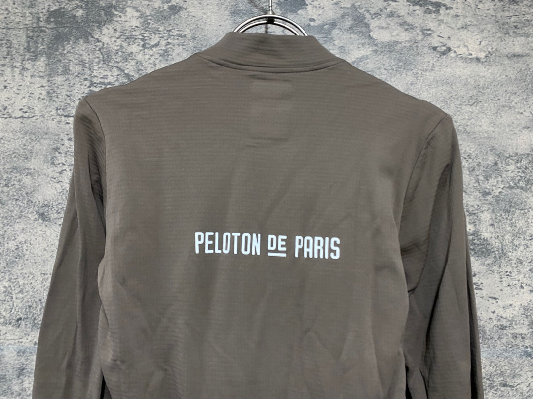 KB615 プロトンドパリ Peloton de Paris AVONTURIER MERINO LS JERSEY 長袖 サイクルジャージ ブラウン XS 裏起毛