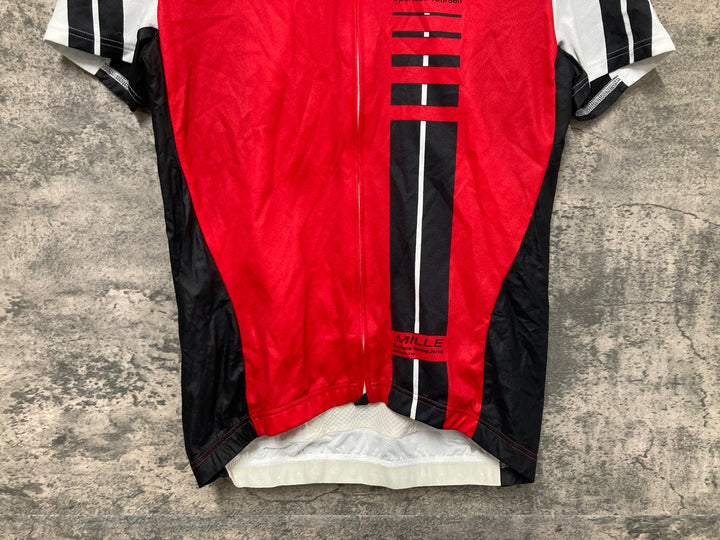 JQ967 アソス ASSOS SS.MILLE 半袖 サイクルジャージ 白 赤 S
