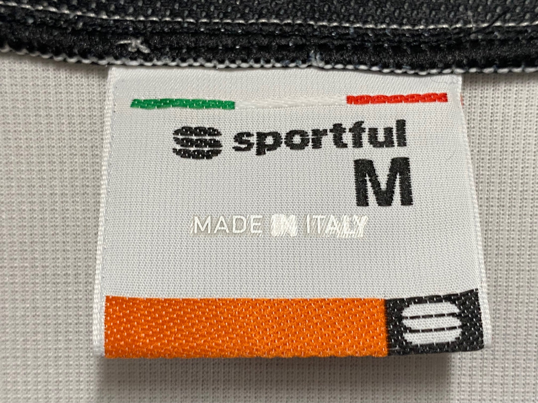 JQ123 スポーツフル Sportful 半袖 サイクルジャージ 白 黒 M ※ほつれあり