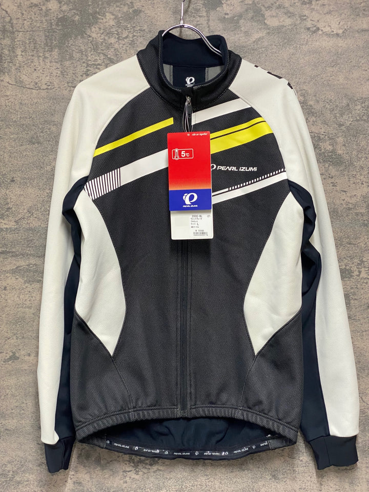 JI037 パールイズミ PEARL iZUMi 長袖 サイクルジャケット 白 黒 L 裏起毛