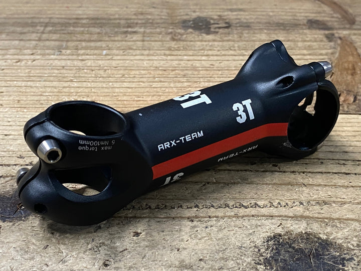 KQ922 3T ARX-TEAM アルミ ステム 100mm 17° Φ31.8 黒 ※ステムボルト1個欠品