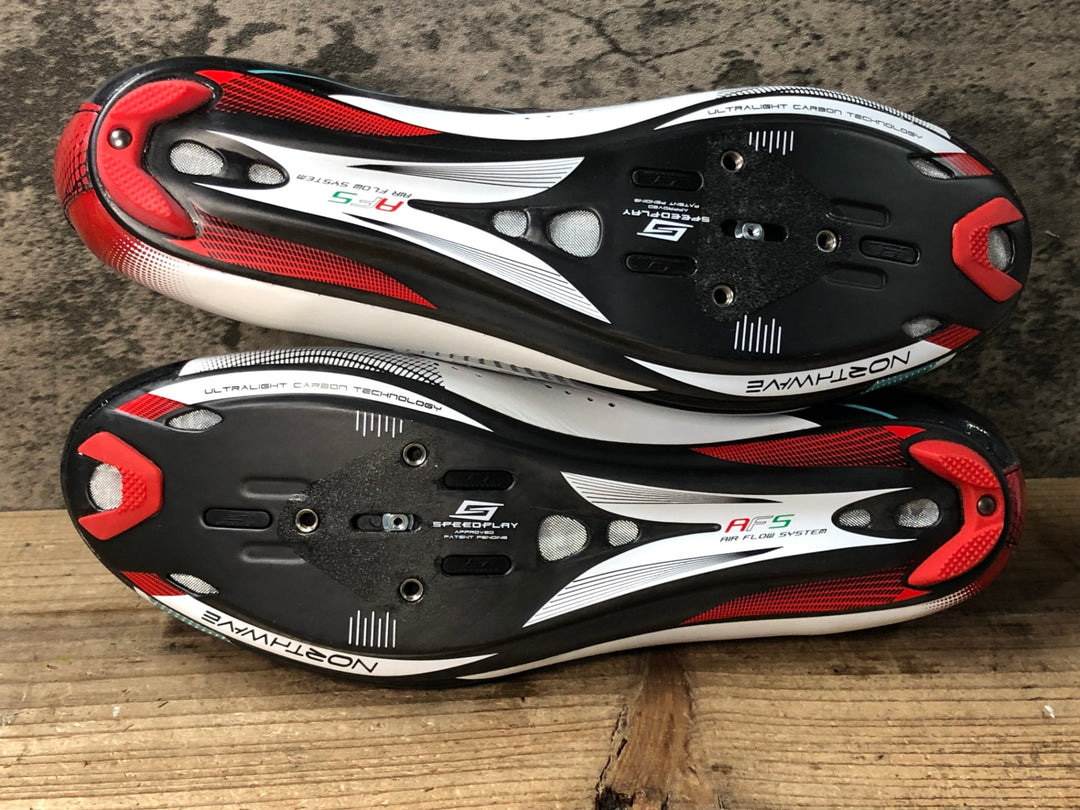 JR547 ノースウェーブ NORTHWAVE EXTREME ビンディングシューズ 黒赤白 EU43 1/2