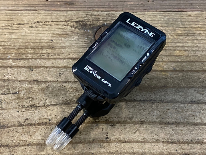 KK719 レザイン LEZYNE SUPER GPS サイクルコンピューター 起動確認済み マウント付