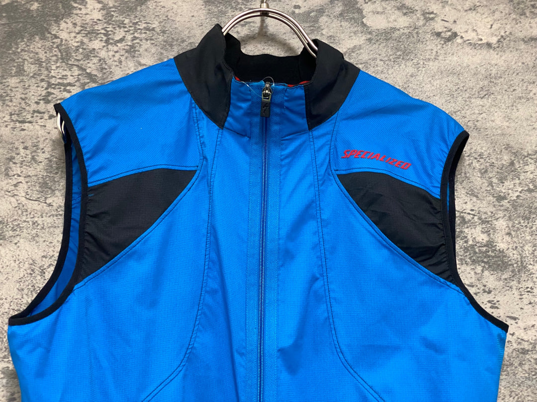 KF856 スペシャライズド SPECIALIZED ジレ サイクルベスト 水色 M