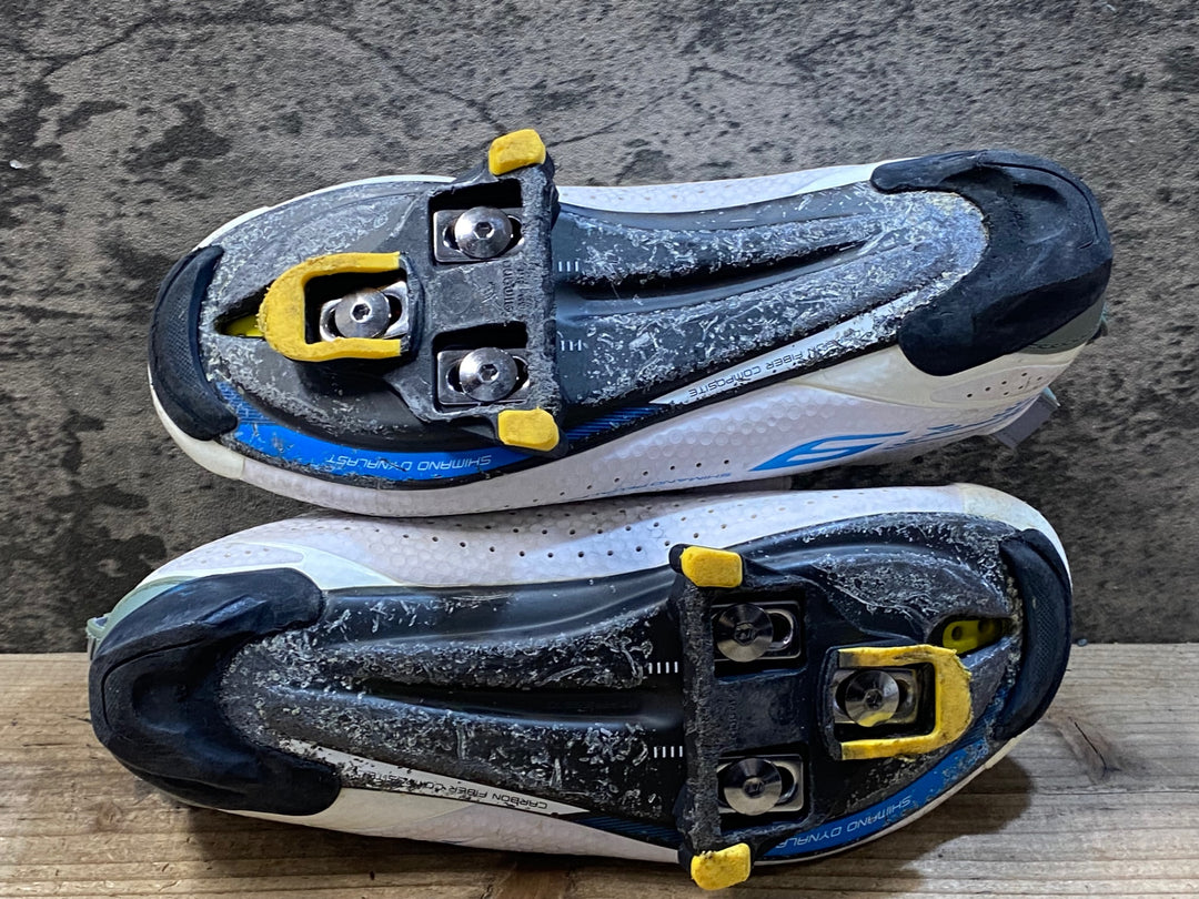 KC367 シマノ SHIMANO TR9 SH-TR900W W ビンディングシューズ SPD-SL 白 レディース EU38 ※ガリ傷