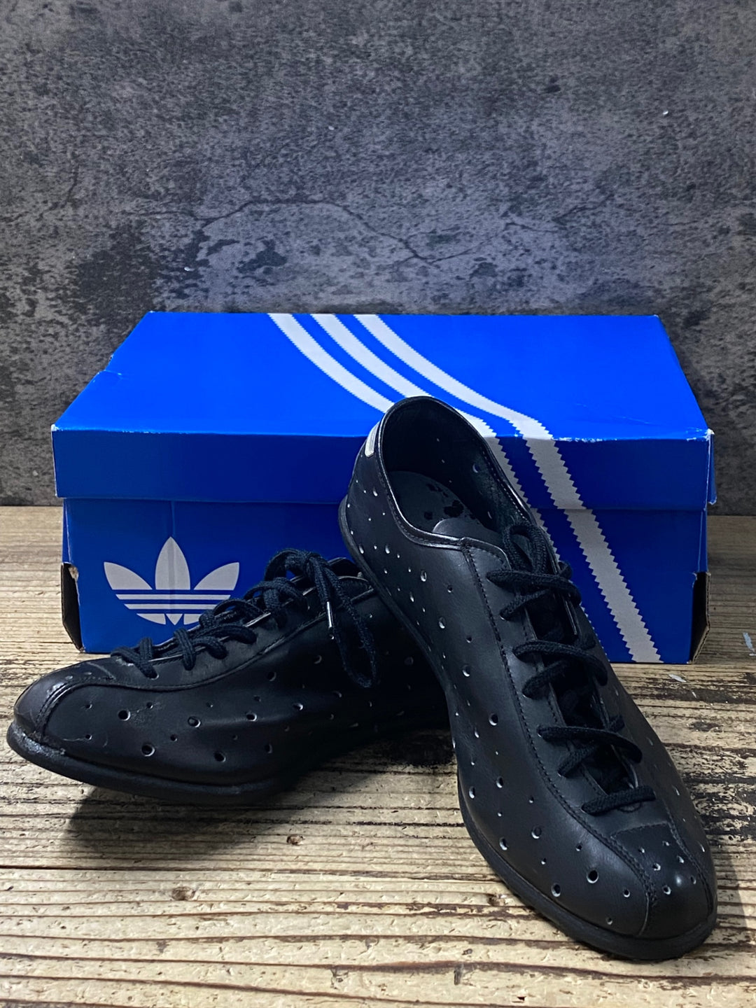 KJ386 アディダス adidas E.MERCKX SUPER ビンディングシューズ 黒 ビンテージ サイズ不明