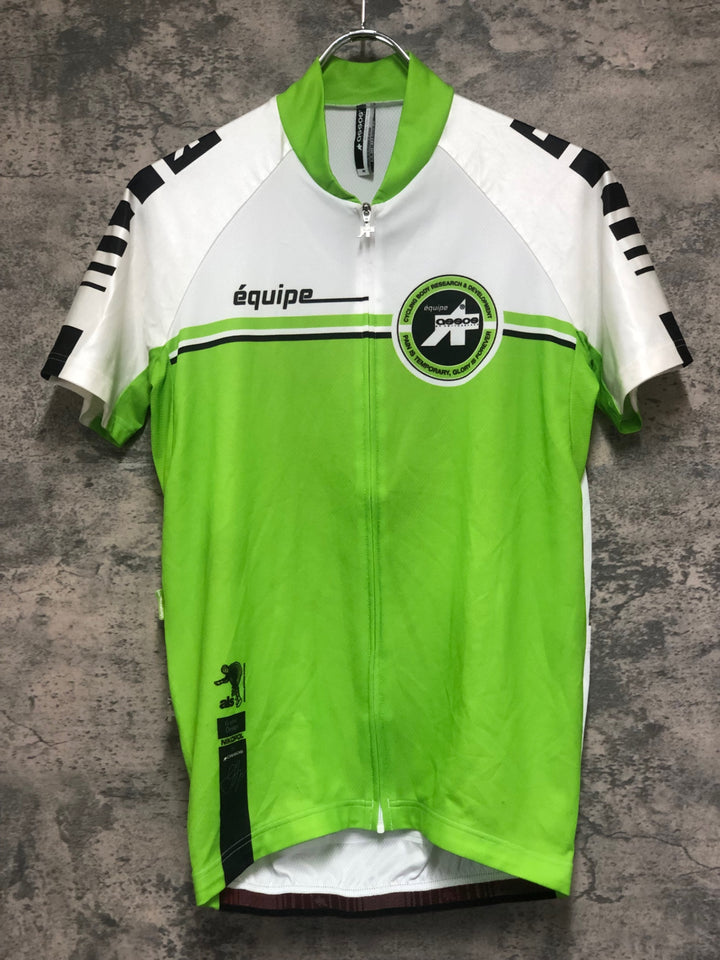 KK977 アソス assos EQUIPE NIKOPOL 半袖 サイクルジャージ M 白緑