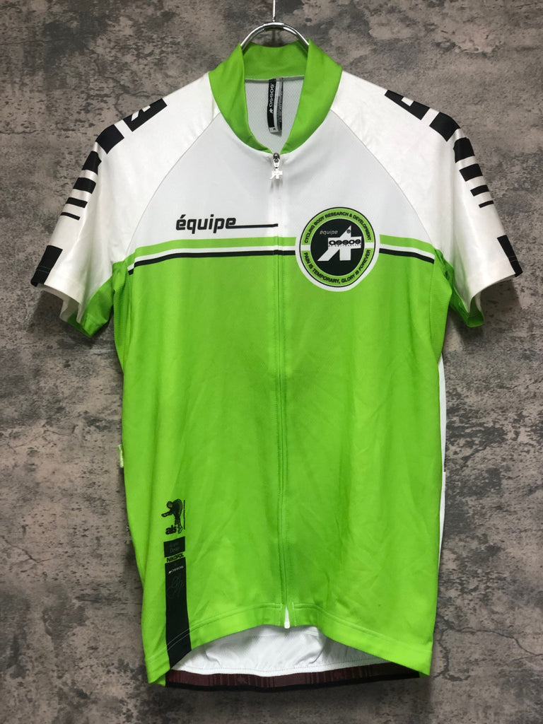KK977 アソス assos EQUIPE NIKOPOL 半袖 サイクルジャージ M 白緑