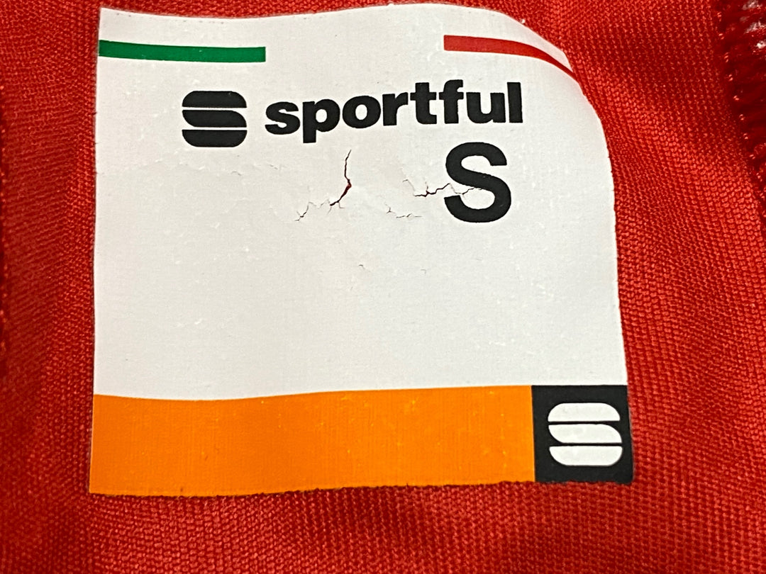 KB554 スポーツフル sportful TREK SEGAFREDO 半袖 サイクルジャージ 黒赤 S