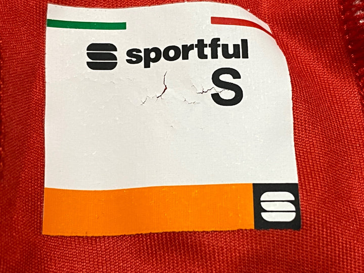 KB554 スポーツフル sportful TREK SEGAFREDO 半袖 サイクルジャージ 黒赤 S