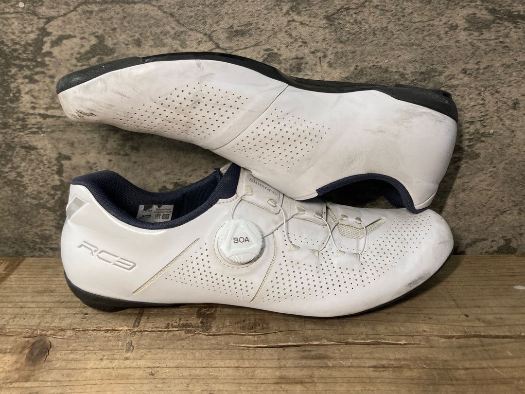 JX732 シマノ SHIMANO SHRC302M W01 S ビンディングシューズ 白 EU42
