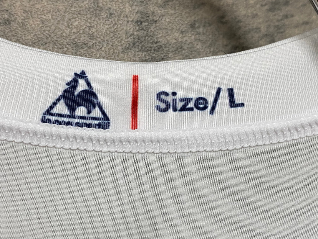 JS757 ルコックスポルティフ le coq sportif 半袖 サイクルジャージ L 白