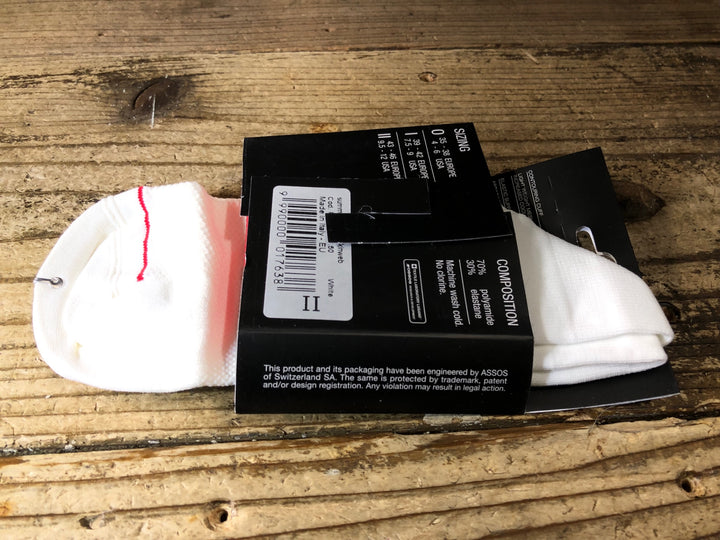 JQ207 アソス assos summerSocks skinweb サイクルソックス 白 2