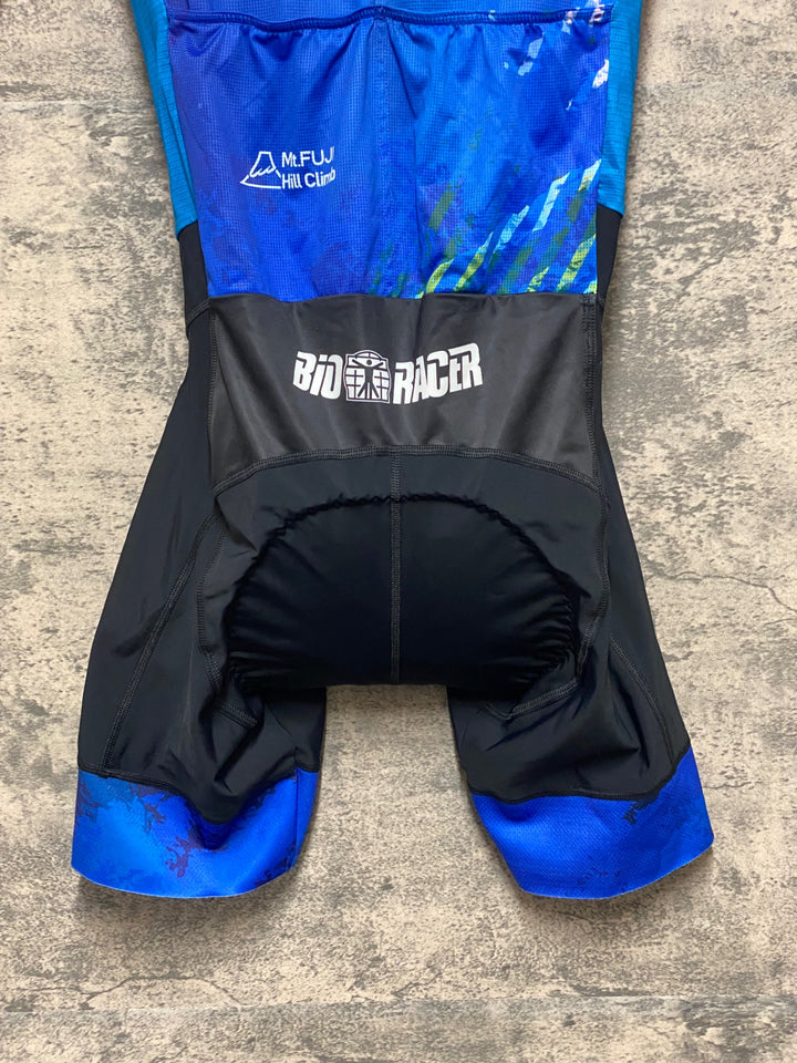 KM450 ビオレーサー BIORACER 富士ヒル 半袖 サイクルジャージ ワンピース 青 3/M