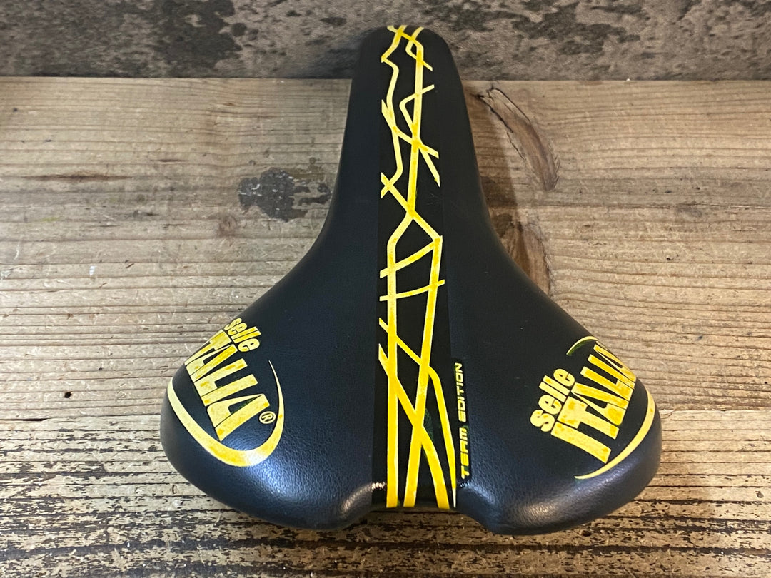 JP072 セライタリア selle italia flite TEAM EDITION サドル 黄 カーボンレール