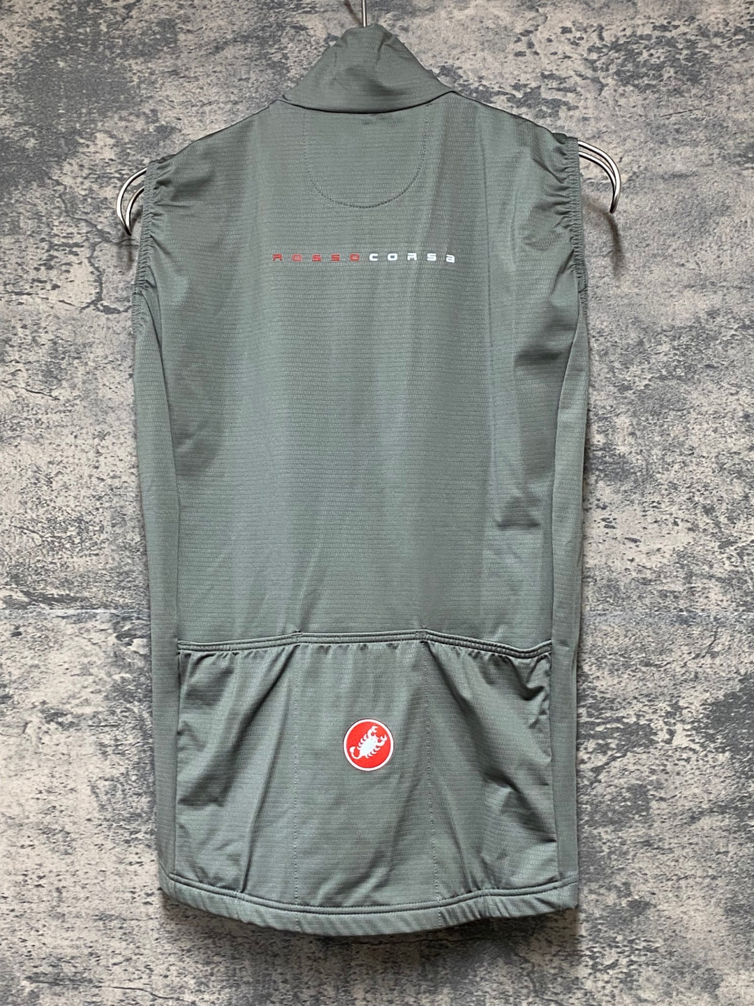 KG813 カステリ CASTELLI ロッソコルサ ROSSO CORSA ジレ サイクルベスト グレー S
